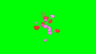 Green screen effects | Heart sparkles | No copyright