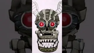 Рисую по списку всех аниматроников из FNaF. Часть_88 Кошмарный Эндоскелет.