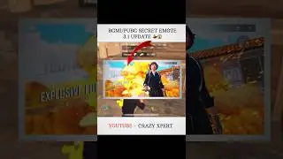 Bgmi/Pubg Secret Emote 3.1 Update 🥶😳 wait for it 😇