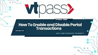 How to enable and disable portal transactions on your VTpass platform
