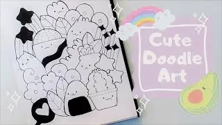 🌿Cute Doodle Art (Part 2) ✨| Step-by-Step doodle for Beginners | Doodle With Me 👩🏻