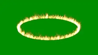 Green Screen Fire Circle Animation Effect Chromakey Overlay Футаж Огонь Круг Эффект хромакей