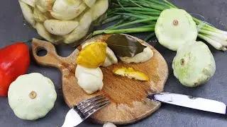 Маринованные Патиссоны с чесноком