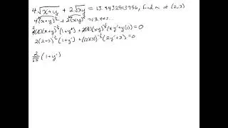 Finding the slope of a tangent line with implicit differentiation