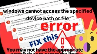 Fix error windows cannot access the specified device path or file