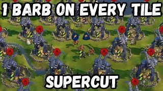 I Place A Barbarian Giant Death Robot On EVERY TILE In Civ 6 Deity - Supercut