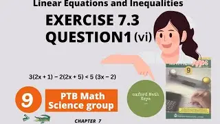 9th Class Math Chapter 7 Linear Equations and Inequalities Exercise 7.3 Q1 (vi)