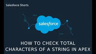 How to check the total Characters of a String Apex Code | Salesforce