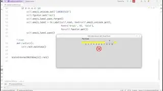 How to create Scale interacting with Emoji Unicode in Your Tkinter App