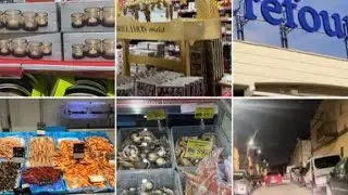 Una vuelta en Carrefour 🌷y ver algunos precios🌹como se ve mataro de noche