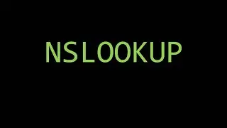 Утилита Nslookup