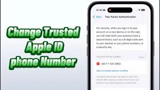 How To Change Apple id two-factor authentication trusted phone number