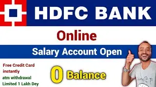 HDFC Bank salary account opening online | how to open hdfc bank salary account online