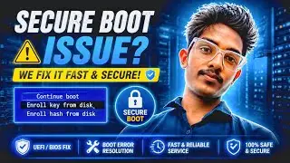 Secure Boot Issue Fix | Enroll Key From Disk Error Solved | UEFI BIOS Secure Boot Enable Windows 11