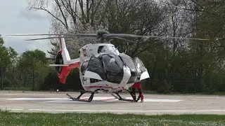 [MUG Heli] Mug Helikopter CMH Lierneux  stijgt op vanaf het Hôpital de la Citadelle naar een Melding