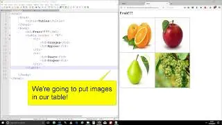 HTML 4 - Tables with Images
