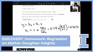 DISCOVERY Homework 6.03: Regression on Mother-Daughter Heights