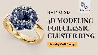 How to Model a Classic Cluster Ring with a Weaving Base in Rhino 3D 