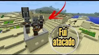 FUI VISITAR A NOVA VILA DO MINECRAFT (FUI ATACADO POR PILLAGERS)#3