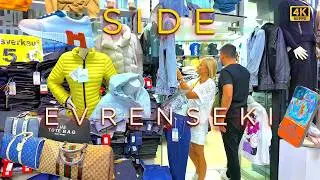 🇹🇷 SIDE EVRENSEKI Evening Walking Tour 4K Shopping Street TURKIYE 