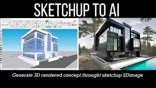 Sketchup model rendering using free AI / homeGPT  / AI sketchup tutorial