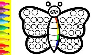 How to draw a butterfly for children POP IT&Bolalar uchun POp IT kapalagini qanday chizish mumkin