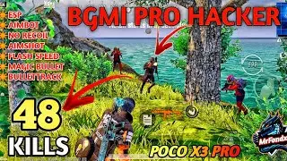 WORLD MOST DEADLIEST HACKER 48 KILLS IN BGMI 🥵 CONQUEROR POCO X3 PRO GAMEPLAY