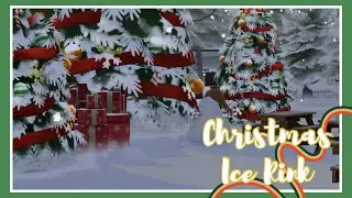 christmas holiday ice rink // the sims 4 speed build