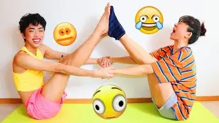 Forcing My Mom to Do Couples' Yoga | TRY NOT TO LAUGH | worldofxtra