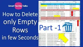 How to Delete Empty Rows only in MS Excel with or without empty cells - Part 1 #excel #excelbasics