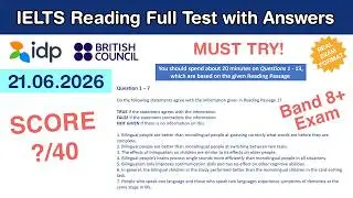 IELTS Academic Reading Practice Test with Answers 21.06.2026 - Test 