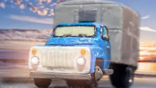 Грузовик ГАЗ 53 из пластилина
