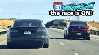 The Race Is ON! Longest Range & Fastest Charging EVs Depart Seattle Starting The I-90 Surge -Pt. 2/4