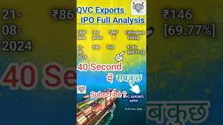 QVC Exports ipo review - GMP news | QVC ipo analysis - apply or avoid | #ipo