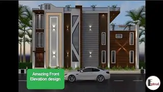Amazing front elevation design l 2D front elevation with dimension l Explore Autocad l Autocad hindi