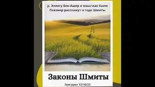 Законы шмиты. Смысл заповеди. Галахические вопросы. Ведет р. Элиягу Бен-Ашер и машгиах Хаим Певзнер