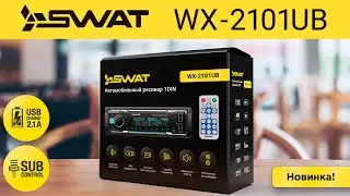 🎼Магнитола 1 DIN с Bluetooth и пультом SWAT WX-2101UB