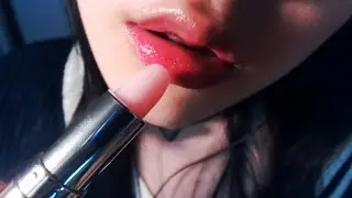 ASMR Korean Mouth Sounds, Tongue Clicking, Lips Sound 립제품 발라보며 입소리