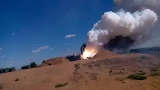 C-300 сгорел после неудачного пуска ракеты