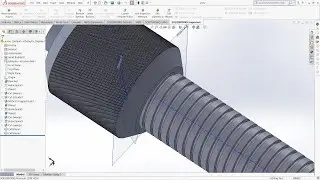 How to model screw? Screw-jack assembly part-3 (Swept Cut | Hole wizard | Square thread | Knurling)