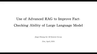 Use of Advanced RAG to Improve Fact-Checking Ability of Large Language Model