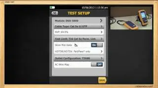 DSX 5000 CableAnalyzer   Setting up for a Cat 5e Permanent Link
