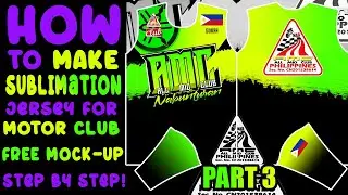 HOW TO MAKE SUBLIMATION JERSEY FOR MOTORCYCLE CLUB | FREE MOCK-UP | PART 3 | ADOBE PHOTOSHOP CS6