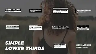 Simple Lower Thirds | After Effects, Premiere Pro, FCPX and DaVinci Resolve (Video Template)