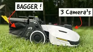 YUKA 2-in-1 Robot Mower and Leaf sweeper robot from MAMMOTION - Sweeper full DEMO
