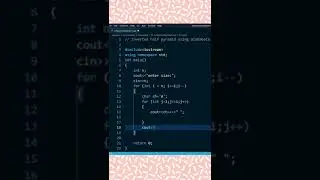 Alphabet A-Z in inverted pyramid technique 😮😮 in c++ #c2 #c2 coding #c2code #learn to code #codehack
