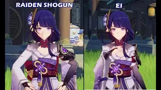 Raiden Shogun and Ei - Serenitia Pot Before and After Archon Quest (Genshin Impact)
