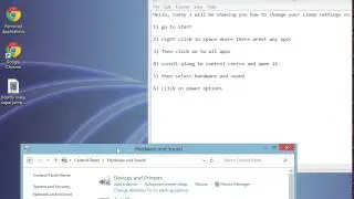 How to change you sleep mode time on your computer (windows 8)