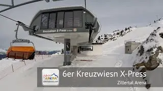 6er Kreuzwiesn X-Press (Winter) Full Ride - Zillertal Arena | Built by Doppelmayr in 2012