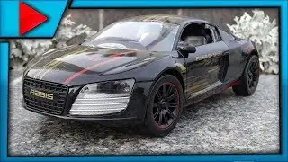 Распаковка обзор и игра  Машинка на радиоуправлении Audi r8 Balbi Cars on the remote control Audi R8